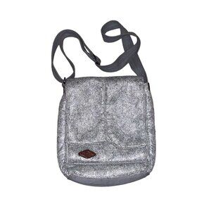 Merrell Gray Wool Blend Lightweight Rectangle Shoulder Strap Crossbody Bag